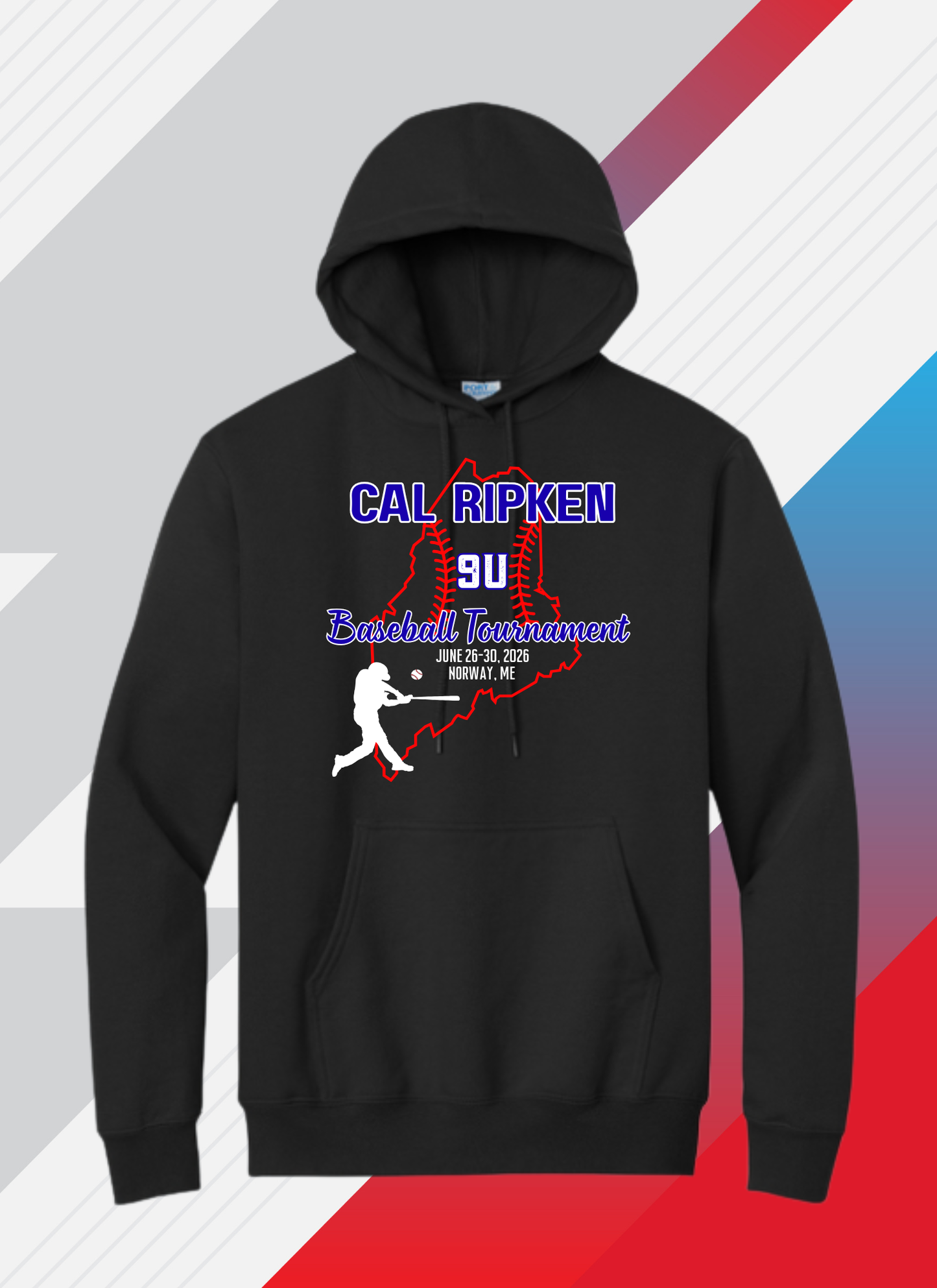 9U Cal Ripken Norway, ME Hoodie