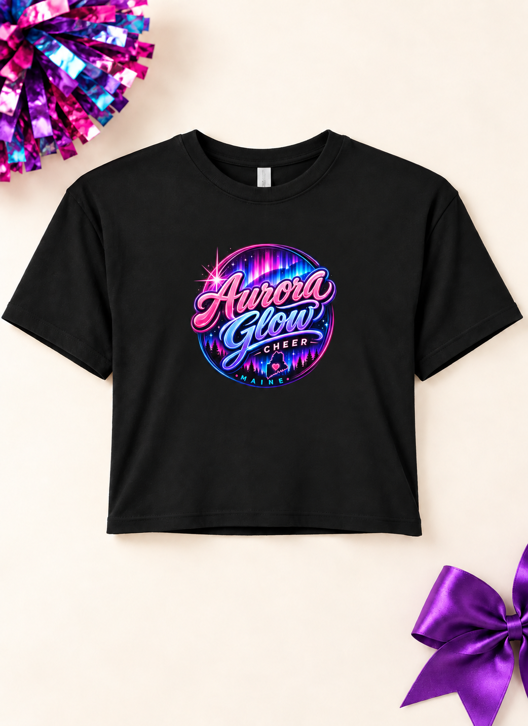 Aurora Cheer Cropped T-Shirt