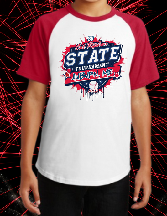 8U State Baseball Raglan Shirt