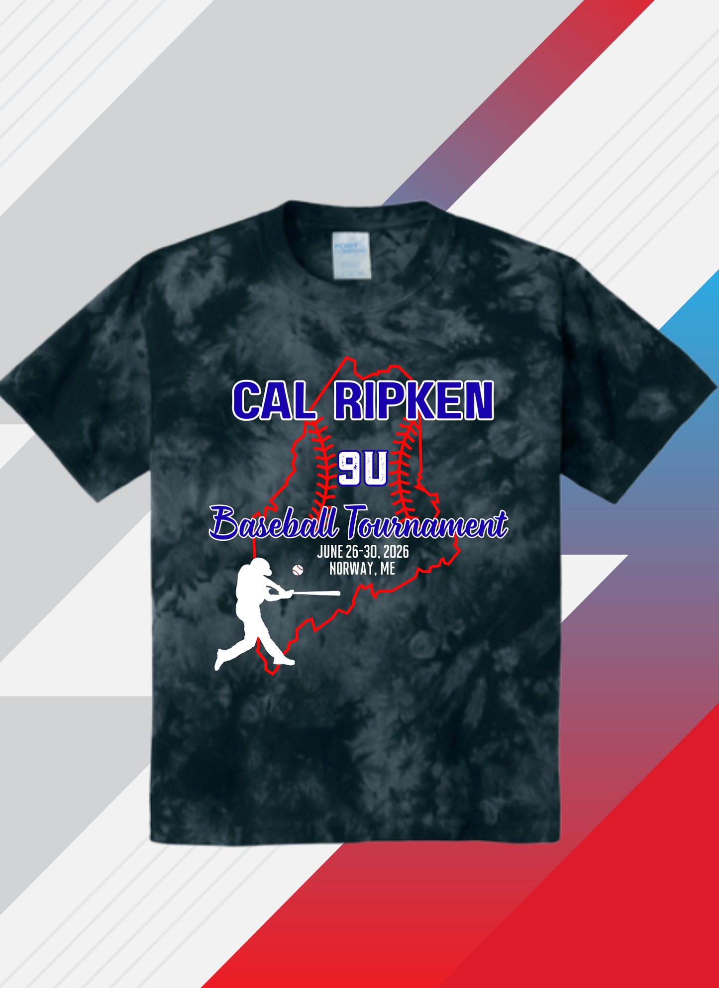 9U Cal Ripken Norway, ME Tie Dye