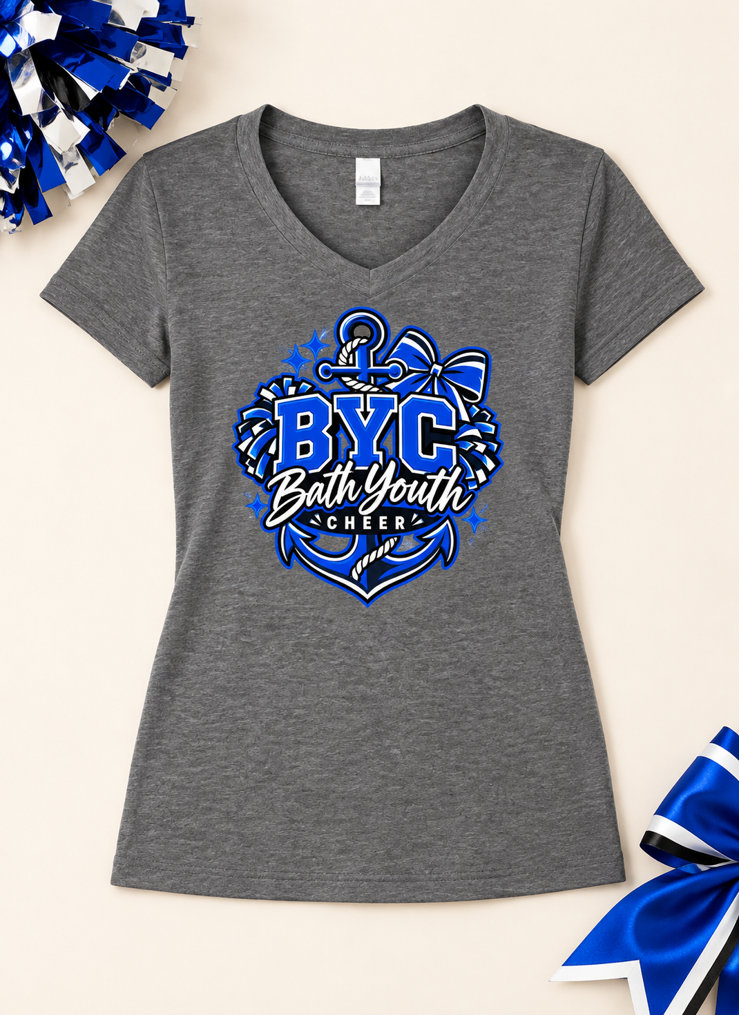 Bath Youth Cheer V-Neck T-Shirt