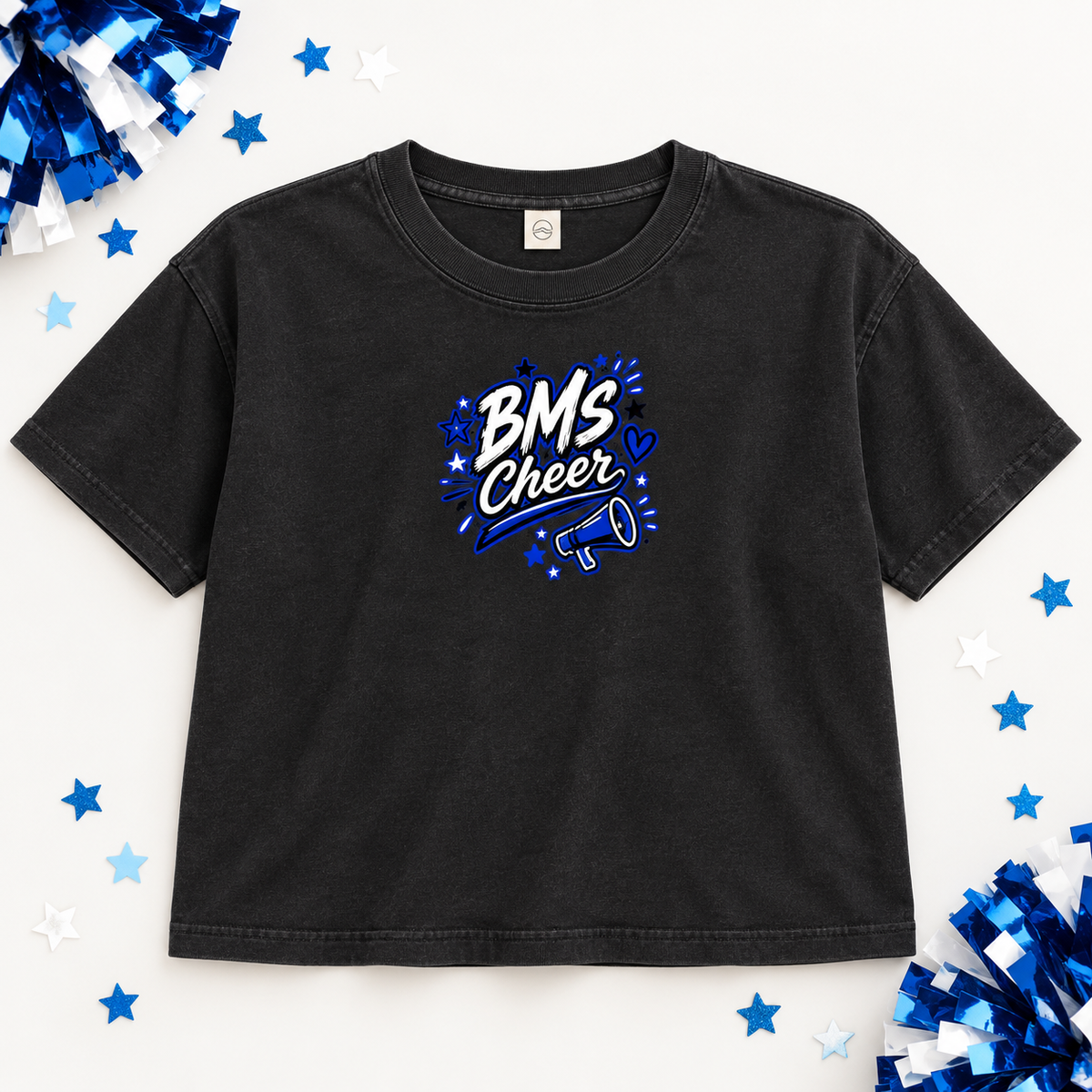 Bath Middle School Cheer women's Comfort Colors 3023CL boxy tee