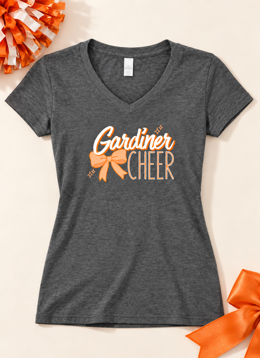 Gardiner Cheer V-Neck T-Shirt — Design 1