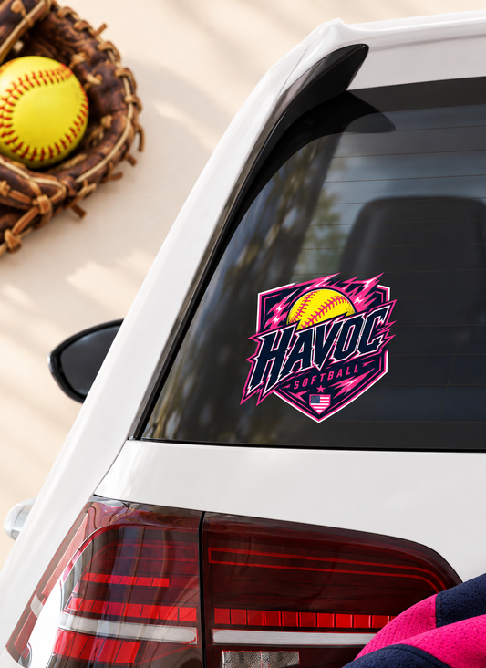 Havoc Softball Car Decal