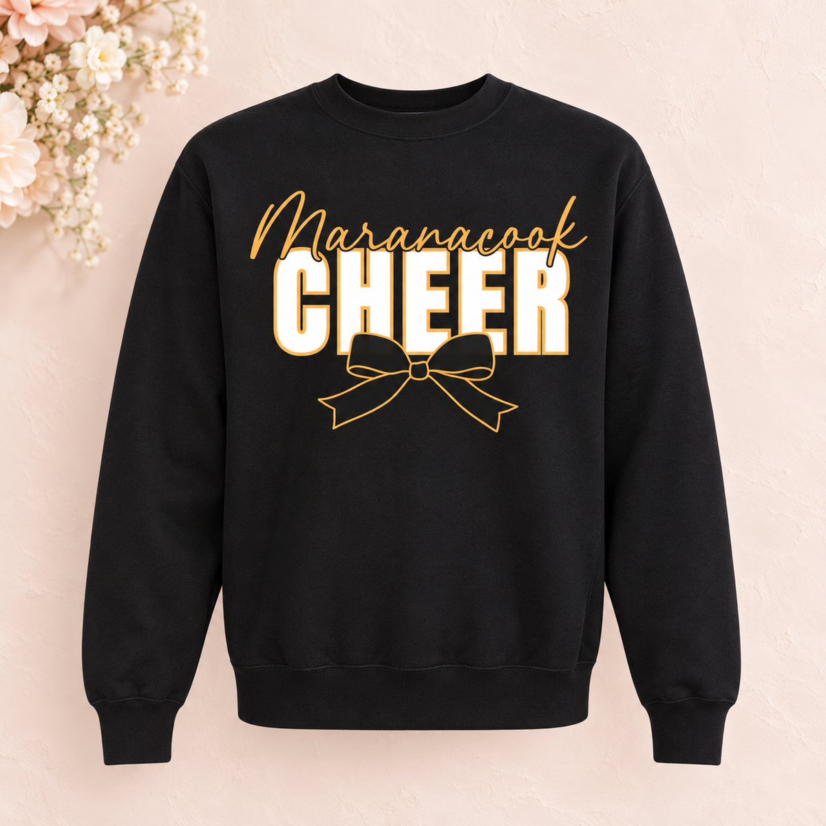 Maranacook Competition Cheer Crewneck — Design 1 — Black