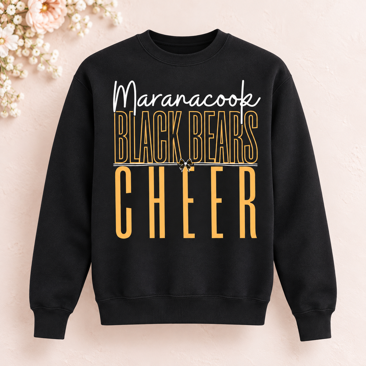 Maranacook Competition Cheer Crewneck — Design 3 — Black