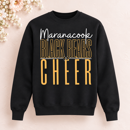 Maranacook Competition Cheer Crewneck — Design 3 — Black