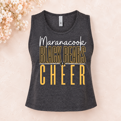 Maranacook Competition Cheer Charcoal Cropped Tank — Design 3