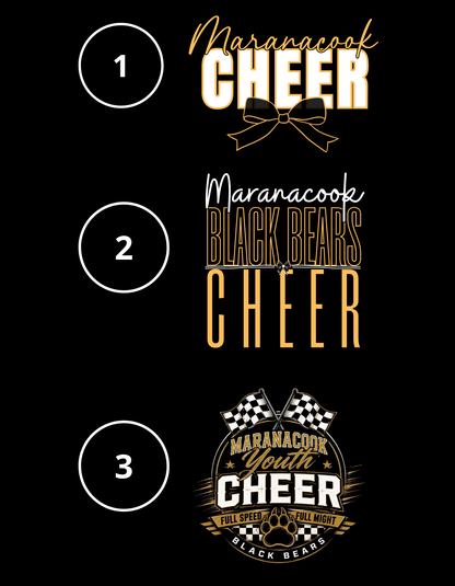 Maranacook Competition Cheer — three design options